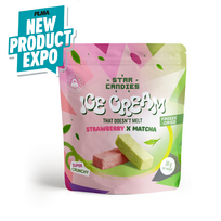 STAR CANDIES Šaltyje džiovinti matcha ir braškių skonio ledai 16g