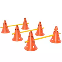 Agility rinkinys šunims, 3 dalių agiliti įranga šunų treniruotėms, šuoliukų rinkinys su 6 kūgiais, 3 barjerai, nešiojimo krepšys