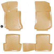 Guminiai kilimeliai beige 3D RIZLINE MB C-class W204 (2007-2014)