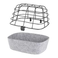 Krepšio AtranVelo DUO dangtis DUO COVER ir krepšio DUO įdėklas gyvūnams FELT INFILL (matinė juoda/pilka)