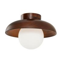 Rudos spalvos lubinis šviestuvas ø 24 cm su stiklo gaubtu Elsa – Opviq lights