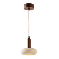 Rudos spalvos/smėlio spalvos kabantis šviestuvas LED ø 15 cm su akmens gaubtu Karo – Opviq lights