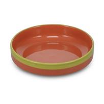 Žalios spalvos/oranžinės spalvos sriubos iš akmens masės lėkštė ø 21 cm Duo – ONA