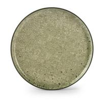 Žalios spalvos/kreminės spalvos iš akmens masės lėkštė ø 27 cm Gravel – ONA
