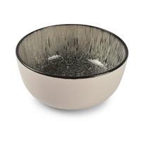 Juodos spalvos/kreminės spalvos iš akmens masės mažas dubuo 740 ml Gravel – ONA