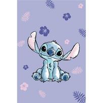 Iš mikroflanelės vaikiškas pledas violetinės spalvos 100x150 cm Lilo and Stitch – Jerry Fabrics