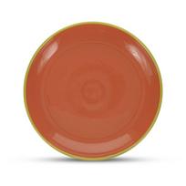 Žalios spalvos/oranžinės spalvos desertinė iš akmens masės lėkštė ø 18 cm Duo – ONA