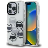 Karl Lagerfeld IML daugiaspalvis K&C galvos raštas dėklas iPhone 16 Pro Max - permatomas