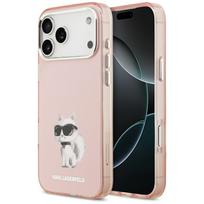 KARL LAGERFELD dėklas telefonui IPHONE 17 Pro su MagSafe suderintas (IML glitter logotipu) - juodas