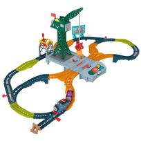 Žaislinis traukinys Fisher Price Talking Cranky Delivery Train, įvairių spalvų