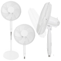 Pastatomas ventiliatorius 45W – 3 režimai, 5 mentės, baltas