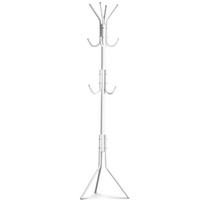 Pastatoma drabužių kabykla su 11 kabliukų drabužiams, metalinė, balta – ModernHome
