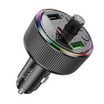 HOCO automobilinis FM siųstuvas Bluetooth 2 x USB A + Type-C PD QC3.0 30W E82 juodas