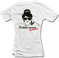 Moteriški marškinėliai "Geriausia krikšto mama"