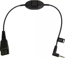 Jabra QD Cord to 2.5mm pin kištukas straight 0.3meters su call answering at cord e.g. skirta Philips Ericsson