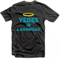 Marškinėliai "Vedęs ir laimingas (su aureole)"