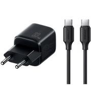 Juodas 33W 1xUSB-A + 1xUSB-C pakrovėjas + USB-C - USB-C 60W 100cm laidas "Joyroom JR-TG7"