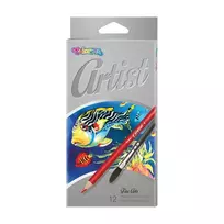 Spalvoti pieštukai, akvareliniai COLORINO Artist, 12 spalvų, apvalūs