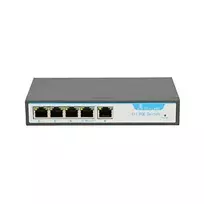 Šakotuvas EXTRALINK KRIOS 4 prievadų GbE Nevaldomas 802.3AF/AT 150 W PoE jungiklis + 1xRJ45 Up-Link