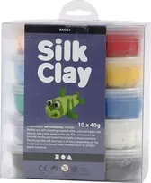 Silk Clay Šilko molis – pagrindinės spalvos (10 x 40 g) (79143)