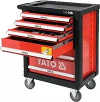 Įrankių vežimėlis Yato 6 stalčiai su įranga (YT-55307)