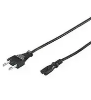 Goobay Europlug strom CEE 7/16 male - Strom IEC 60320 C7 Sort 5m - Kabelis - Srovės / maitinimo šaltinis