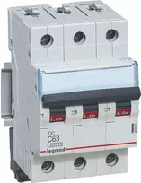 Legrand miniatiūrinis grandinės pertraukiklis S303 C63 TX3 63A 6kA 403551