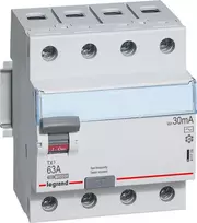 RCD JUNGILKLIS LE-411709 TRIFAZIS, AC TIPAS 30 mA 63 A LEGRAND