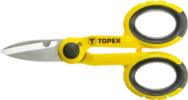 Žirklės TOPEX 140 mm, dviejų komponentų rankena
