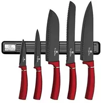 Berlinger Haus BH-2534 virtuvinių peilių rinkinys su magnetine juostele, 5 vnt.