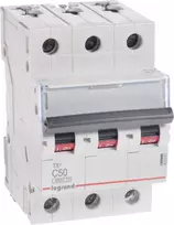 Legrand grandinės pertraukiklis S303 C50 TX3 50A 6kA 403550