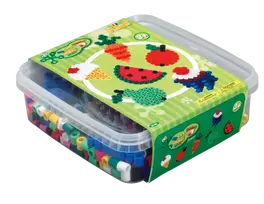 Hama Beads Hama - Maxi karoliukai - 600 karoliukų ir 1 perforuota lenta dėžutėje - Vaisiai (8740)