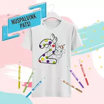 Vaikiški marškinėliai "Nuspalvink pats! Man jau 2-eji"