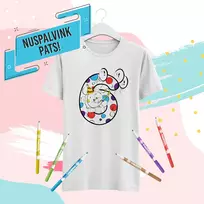 Vaikiški marškinėliai "Nuspalvink pats! Man jau 6-eri"