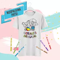 Vaikiški marškinėliai "Nuspalvink pats! Geriausi draugai"