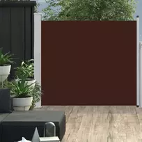 Ištraukiama šoninė kiemo pertvara, rudos spalvos, 100x300cm