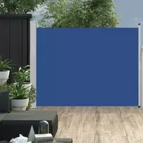 Ištraukiama šoninė kiemo pertvara, mėlynos spalvos, 140x500cm