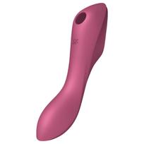 Satisfyer Curvy Trinity 3 - klitorinis oro pulsatorius ir vibratorius - raudonas