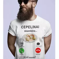 Marškinėliai "Cepelinai skambina"