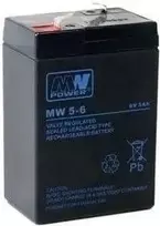 Mpl Power Elektro Mw Power MWPower MW 6V 5Ah F1(187) AGM akumuliatorius, 6-9 metai