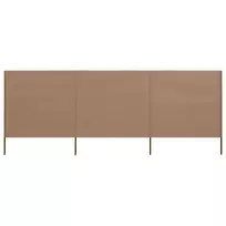 Uždanga nuo vėjo, 3 plokštės, taupe spalvos, 400x160cm, audinys