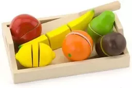 Medinės lentos pjaustymo vaisių dėklo peilis Viga žaislai
