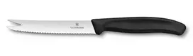 Victorinox Victorinox virtuvinis peilis, dantytas sūrio ašmenys 11 cm, juoda
