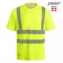 Marškinėliai PESSO Hi-vis, geltoni (50% medv.50% pol.)