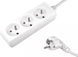 Plastrol Prailginimo kabelis 3 lizdai be 10A 5m /OMY 3x1/ baltas PS-370 - W-97476