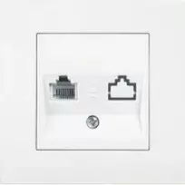 Viko KARRE Vienvietis kompiuterio lizdas RJ45 cat 5e baltas (90963632)