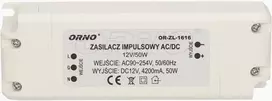 Orno LED maitinimo šaltinis 12V DC 50W 4.2A IP20 (OR- ZL- 1616)