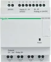 Schneider Želio Loginis programuojamas valdiklis 8 įėjimai 4 išėjimai 100 - 240V LCD (SR2E121FU)