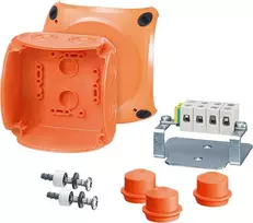 Hensel E 90 priešgaisrinė dėžutė 104x104x70mm IP65 5x4mm2 FK 0404 (62000181)