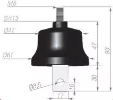 Apator Viršįtampių ribotuvas A 500V 5kA ASA 500-5B (63-930100- 131)